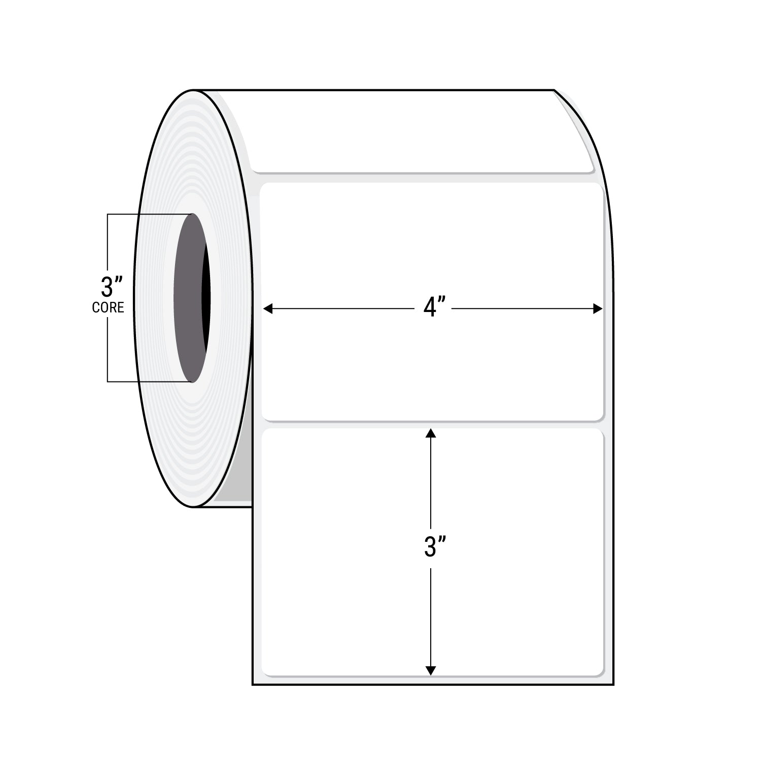 Direct Transfer Labels on rolls 1"