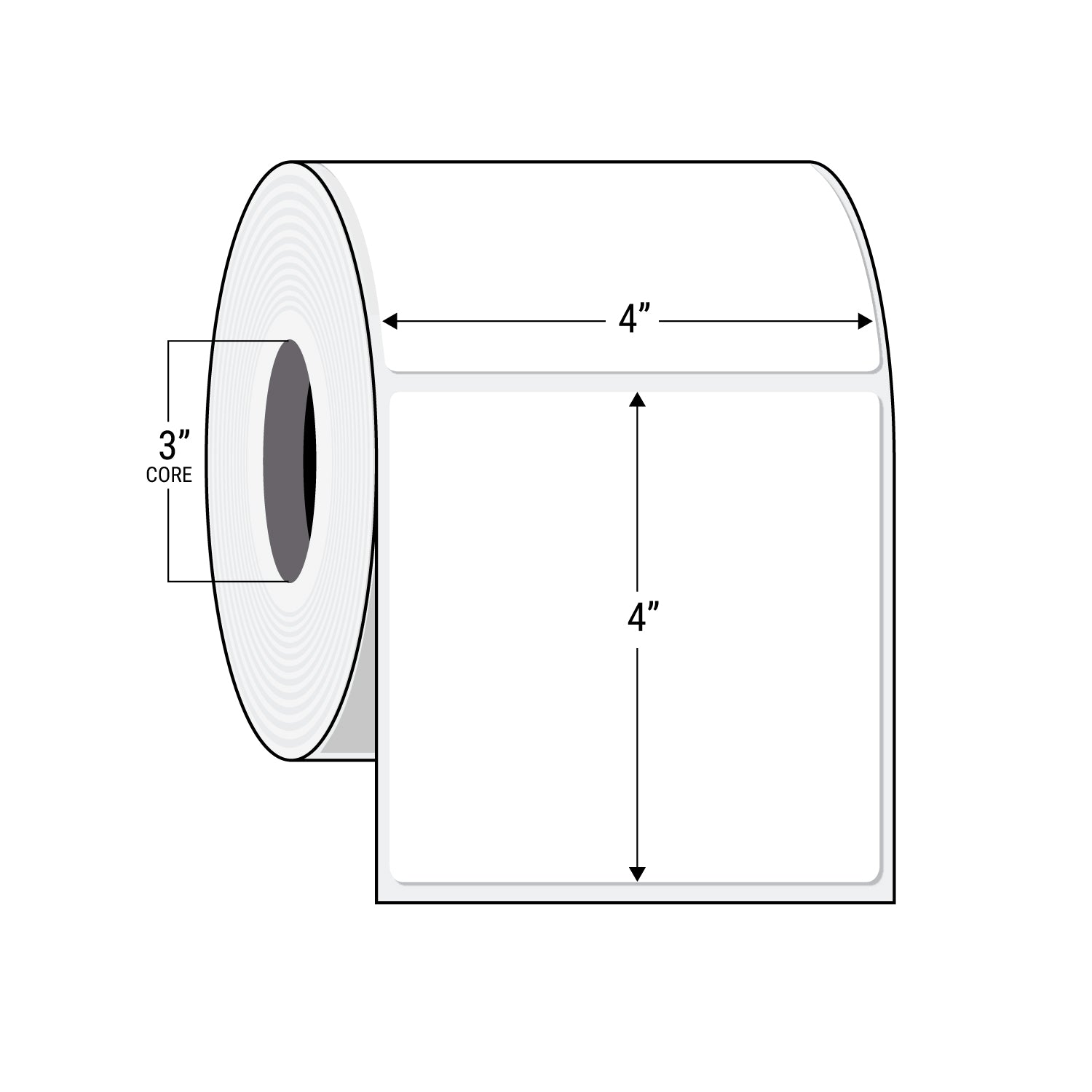 Direct Transfer Labels on rolls 3"