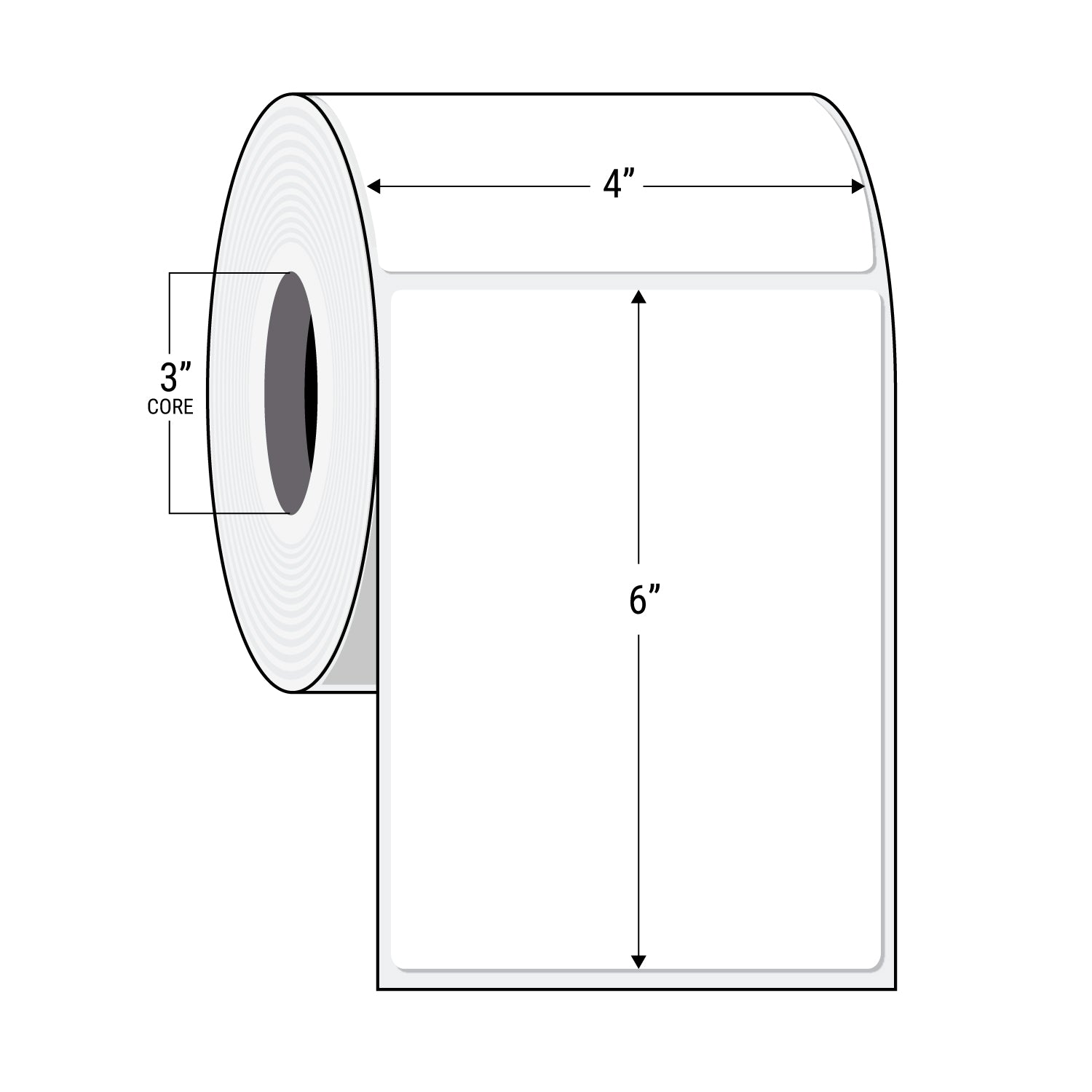 Direct Transfer Labels on rolls 1"