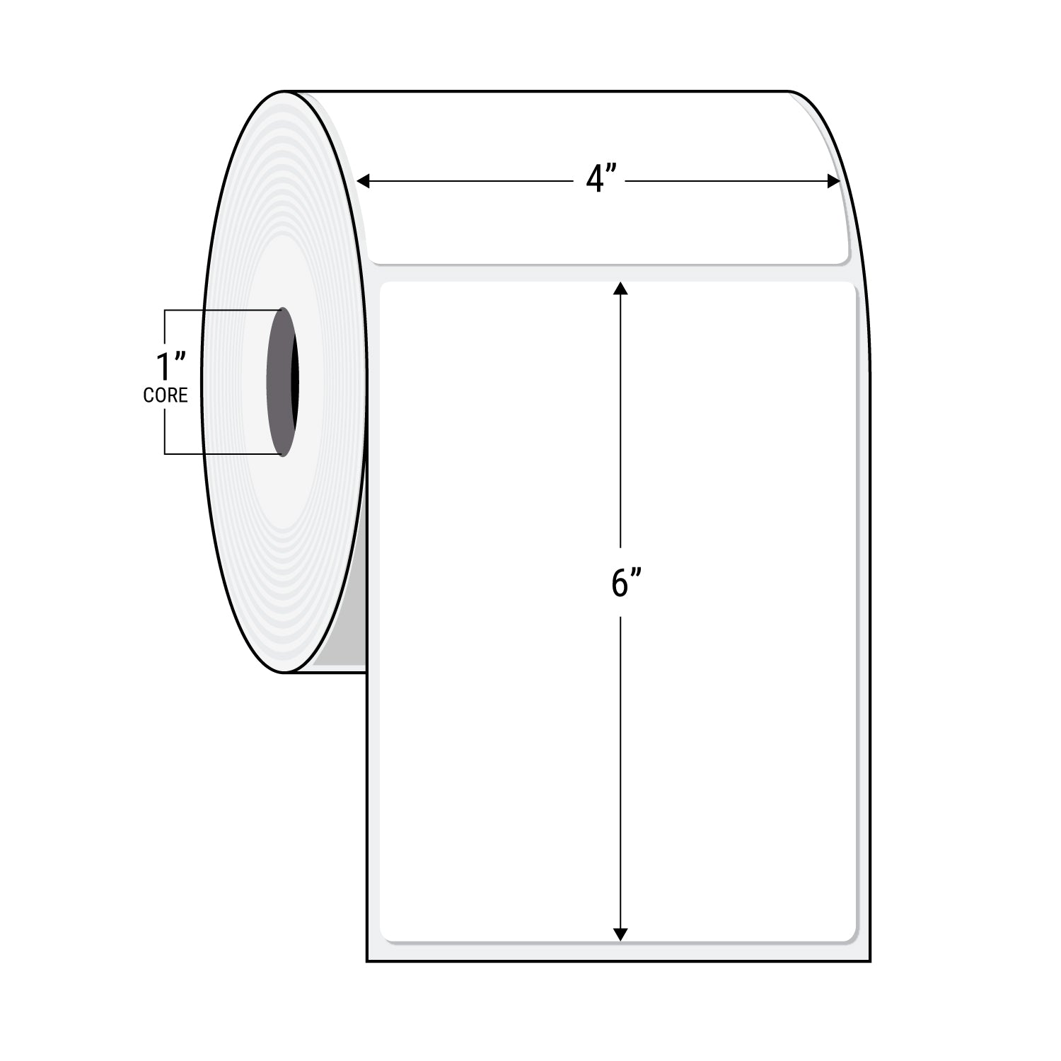 Direct Transfer Labels on rolls 1"
